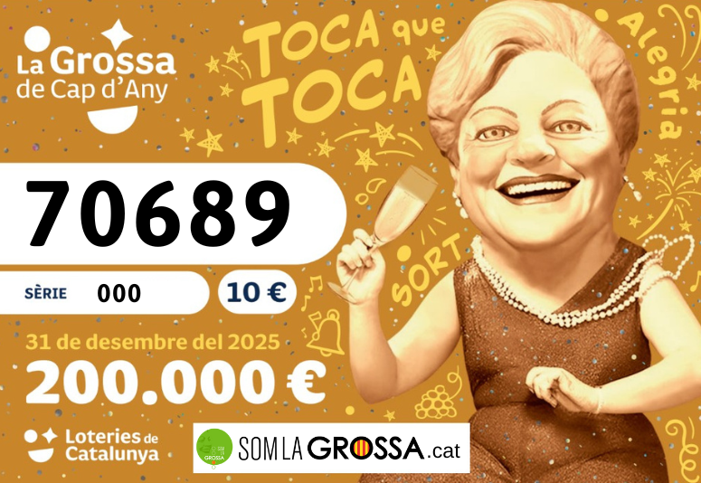 PACK 35 BITLLETS DE LA GROSSA DE CAP D'ANY 2025 - 70689
