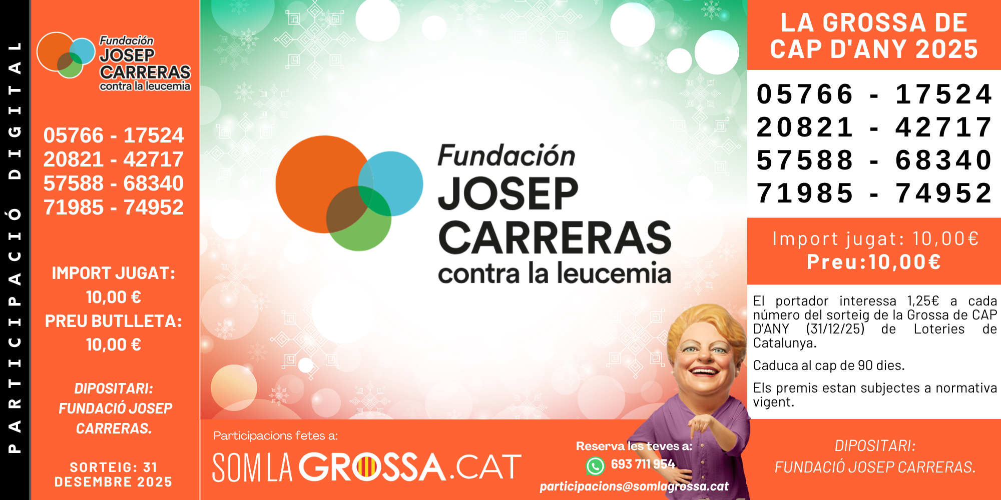 PARTICIPACIÓ DIGITAL FUNDACIÓ JOSEP CARRERAS - LA GROSSA DE CAP D'ANY 2025