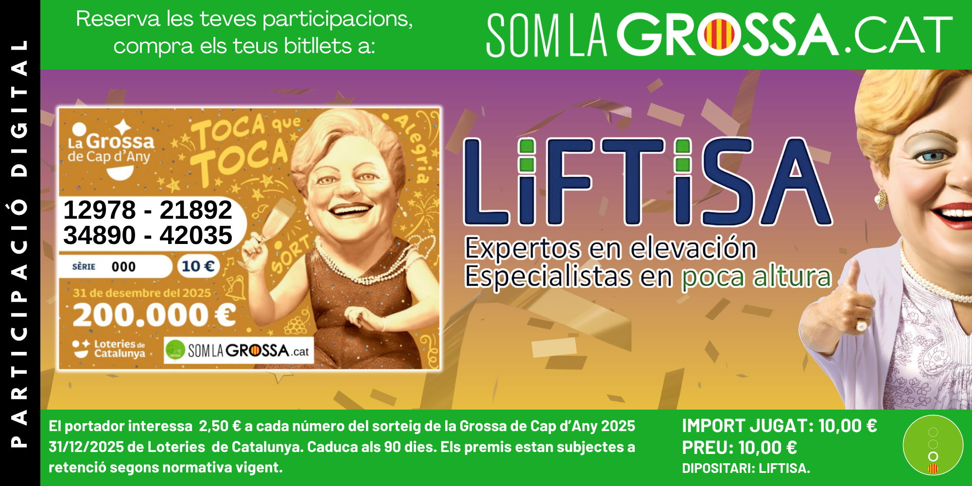 PARTICIPACIÓ DIGITAL LIFTISA - LA GROSSA DE CAP D'ANY 2025