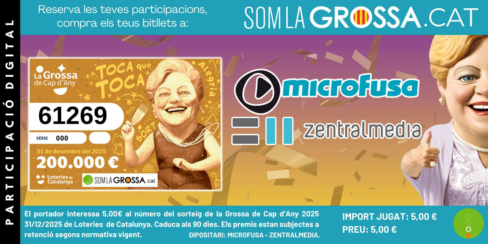 PARTICIPACIÓ DIGITAL MICROFUSA - ZENTRALMEDIA - LA GROSSA DE CAP D'ANY 2025