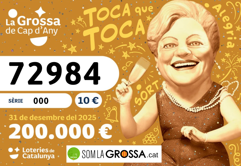 PACK 35 BITLLETS DE LA GROSSA DE CAP D'ANY 2025 - 72984